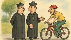 Vtip: Dvaja farári sa rozprávajú o bicykli