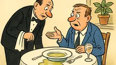 Vtip: Čašník, prečo mám mokrý tanier?