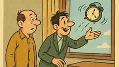 Vtip: Prečo si vyhodil hodiny z okna?