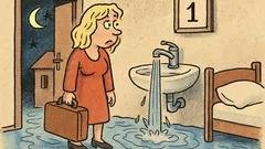 Vtip: Prečo blondínka nechala tiecť vodu?