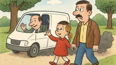 Vtip: Malá Zuzka ide s otcom po parku