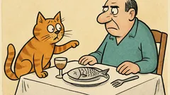 Vtip: Ak sa váš kocúr snaží ukradnúť...