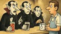 Vtip: Idú traja upíri do baru...