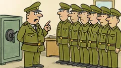 Vtip: Veliteľ si nechá nastúpiť celú posádku...