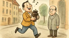 Vtip: Ide chlapík po ulici s urnou...