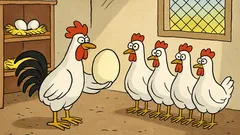 Vtip: Kohút prinesie sliepkam pštrosie vajce