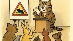 Vtip: Kocúr prednáša zvieratkám o nehodovosti