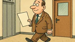 Vtip: Scott ide po chodbe s papierom...