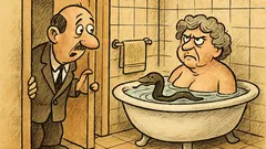 Vtip: Dookola voda a uprostred had...