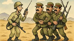 Vtip: Americký vojak v Iraku hlási do štábu...