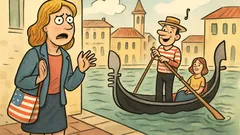 Vtip: Američanka v Benátkach – to je hrozné!