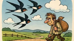 Vtip: Prečo lietajú lastovičky na juh?