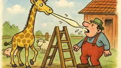 Vtip: Prídeš na farmu a napľuješ žirafe…