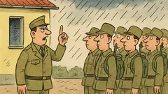 Vtip: Rotný hovorí pred útvarom...