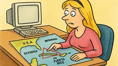 Vtip: Blondínkin mozog je ako Bermudský...