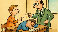 Vtip: Hovorí učiteľ žiakovi – Zobuď...