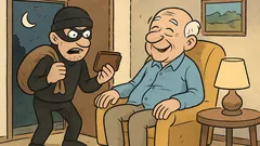 Vtip: Lúpežník vtrhne k starčekovi a kričí...