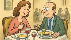 Vtip: Manželia večerajú v reštaurácii...