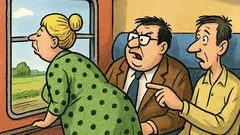 Vtip: Manželia sedia vo vlaku a žena sa...