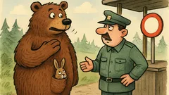 Vtip: Ide medveď po lese a stretne zajaca