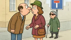 Vtip: — Drahá, pobozkaj ma! — Tu, na ulici?