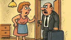 Vtip: Klopanie na dvere a manžel zo služobky