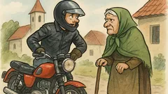 Vtip: Motorkár príde do dediny a pýta sa...