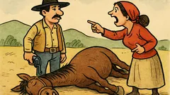 Vtip: Ide Pedro s manželkou na kobyle...