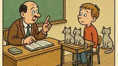 Vtip: Učiteľ sa pýta žiaka na mačky