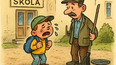 Vtip: Malý Ferko plače pred školou...