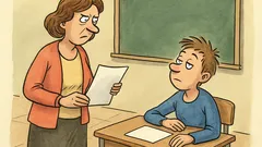 Vtip: Učiteľka hovorí žiakovi: Napíš sloh...