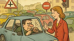 Vtip: Na križovatke je dopravná zápcha...