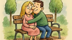 Vtip: Mladík objíma dievča v parku...