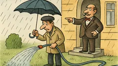 Vtip: Jean, bež zaliať trávnik!