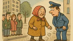 Vtip: Babka padá z trinásteho poschodia...