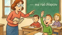 Vtip: Na hodine slovenčiny sa učiteľka pýta