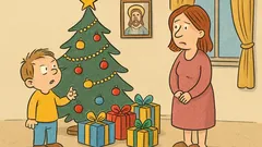 Vtip: Malý Paťko stojí pri stromčeku...