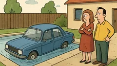 Vtip: Žena hovorí mužovi, auto má vodu...