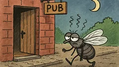 Vtip: Opitá muška vylezie z krčmy...