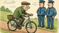 Vtip: Ide dedo na bicykli a...