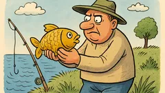 Vtip: Záhorák chytí zlatú rybku...