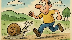 Vtip: Prečo nemôže slimák bežať rýchlo?