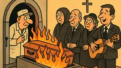 Vtip: V krematóriu, keď hrá 'Pec nám spadla'...