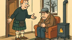 Vtip: Ku Škótovi prišiel na návštevu kamarát